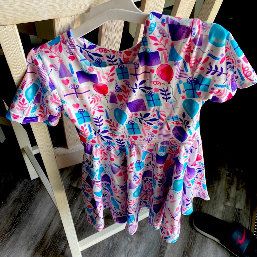 3t milk silk fabric birthday dress
